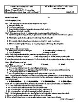 Đề kiểm tra giữa kì I môn Vật lí 10 - Mã đề 678 - Trường THPT Hoàng Hoa Thám (Có đáp án)